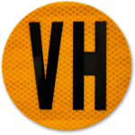 Reflective Sticker For Vehicle - Spain Historic Vehicle Reflective VH Sign Sticker